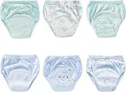 ZONEY 6 Packs Training Pants, Baby Boys Girls Underwear Cute Cartoon Toddler Potty Leak-Proof Cotton Training Pants, Summer Washable Baby Training Breathable Diaper Pants,Suitable for 1-3 Years (B, S)