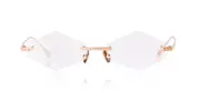 Anna-Karin Karlsson CRYSTAL OPTICAL 2.0 - TRIANGLE Rose Gold Women’s Glasses Gold Size 55 - Private Health Rebate - Blue Light Block Available