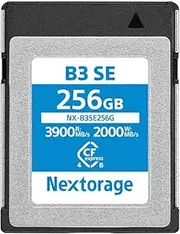 Nextorage CFexpress 4.0 Type B Card 256GB, Japanese Memory Card Data Storage CF Express Type B, Camera Accessory for Sony/Nikon/Canon/Panasonic/Fujifilm, B3SE NX-B3SE256G