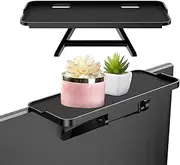 2 Pack Adjustable TV Top Shelf Screen Shelf Monitor Top Shelf TV Top Storage Bracket Computer Screen Shelf for Media Boxes, Game Console, Router and Camera Frames Remote (30 x 12.5 Cm)