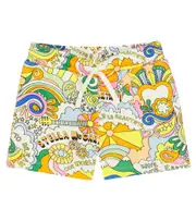 [Stella McCartney Kids] Stella McCartney Kids Printed cotton jersey shorts Y 4 multicoloured