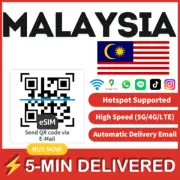[eSIM] Malaysia esim Data 3-10GB Malasia Travel trip e sim card 4G Unlimited