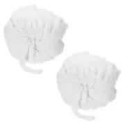 2pcs Chunky Yarn Bulky Thick Fluffy Yarn for Crochet Blanket,White