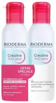 Bioderma Créaline H2O Sensitive Eyes and Lips Biphase Micellar 2 x 125ml