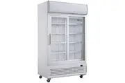 Polar G-Series Sliding Door Upright Display Cooler with Light Box 950Ltr - Commercial Drink Fridges (GE581-A) - GE581-A