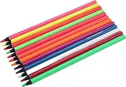 12 Neon Colored Pencils Set Rich Pigmented Cores Soft Finish Poplar Wood Material Art Coloring Book Pencils for School Artists and Designers
