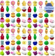 100 PCS Easter Mochi Squishy Toys Stress Relief Squishies for Kids Boys Girls...