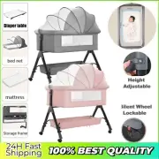 Baby Bassinet Cot Crib Bedside Co Sleeper Infant Newborn Bed Portable Cradle