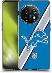 Head Case Designs Officially Licensed NFL Stripes Detroit Lions Logo Soft Gel Case Compatible with OnePlus 11 5G