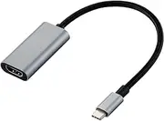 Elecom ECAD-CHDMI015B USB C to HDMI Adapter 4K/30Hz Nylon Mesh Heavy Duty Multi Display Mirroring 0.15m Cable Compatible with iPhone, MacBook, iPad, Android and More Black