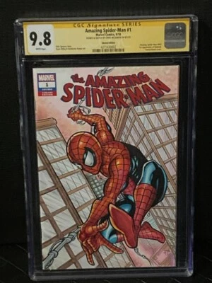 THE AMAZING SPIDER-MAN 1 SKETCH COVER ORIGINAL ART CGC SIGNATURE SERIES 9.8 SALE