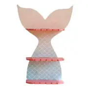 Wooden Fishtail Shelf Crystal Wall Shelf Home Bedroom Decoration M5O94043