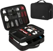 Electronics Organizer Travel Case, Water Resistant Cable Organizer Bag for Trave