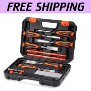 Professional Wood Chisel Kit - 10 Pieces, Includes Sharpening Essentials