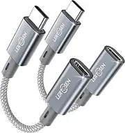 Lightning to USB C Adapter (2 Pack) Support Fast Charging & Data Sync,Lightning Female to USB C Male Adapter Type C Charger Converter Cord Cable for iPhone 16 15 Pro Max Plus,iPad,Not for Audio/OTG