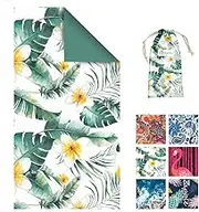 Miss Rui Microfiber Quick Dry Beach Towel, Extra Large 180x80cm Double-Sided Pool Towel with Carry Bag Fast Absorbent Lightweight Sand Free Travel Towel for Bath Swim Camping