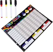 FIXOSHEE Magnetic Planner Chart Daily Weekly Schedule for Home School Office Easy to Use Reward Chart for Boys Visual Chores