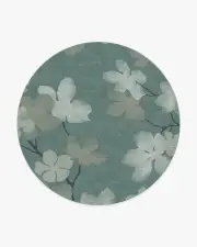 245' Round | Machine Washable Runner Rug | Kid & Pet Friendly | Indoor Rug | Magnolia Teal Rug | Ruggable