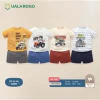 在飛比找蝦皮購物優惠-Ualarogo 9-48個月短袖衣服套裝柔軟透氣PETIT