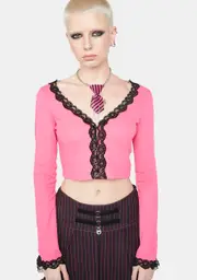[dELiA*s by Dolls Kill] Candy Highly Selective Thermal Crop Top