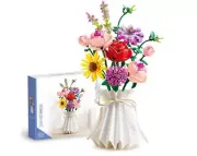Flower Bouquet Building Kit, Spring STEM Activity, Artificial Flowers NIB Gift