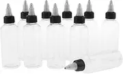 10Pcs Twist Top Applicator Bottles Empty Plastic Squeeze Bottle with Tip Applicator Refillable - Squeeze 100ml/3.4oz Empty Plastic Bottles Multi Purpose