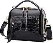 [Chikencall] Women Patent Leather Handbag and Purses PU Satchels Shoulder Bags Crossbody Bags