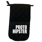 Proto Hipster - Novelty Double Mitt Oven Gloves Double Kitchen Chef BBQ Mitts