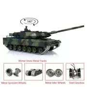 2.4G Henglong Leopard2A6 RC Tank 7.0 1/16 Upgraded 3889 Tracks Metal Linkages BB