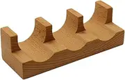 B Baosity Wooden Sushi Taco Holder Rack Plate Platter Decorative Taco Display Stand Temaki Holder for Restaurant Gatherings Desktop , 3 Slots