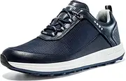 [WCXTY] Mens Golf Shoes,Outdoor Lightweight Breathable Golf Shoes Mens Spikeless,Comfortable Golf Trainers Non-Slip Mens Golf Footwear,Fixed Nailless Sole,with Arch Support (Color : Blue, Size : 8)