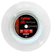 ASHAWAY ZYMAX 66 FIRE POWER 200M COIL BADMINTON RACKET STRING WHITE COLOUR