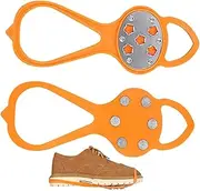 [yanzisura] Snow Spikes for Shoes | 2024 Ice Snow Grips | Snow Shoe Spikes Grips, Non-Slip Ice Snow Grips with 10 Steel Studs for Hiking Climbing Walking