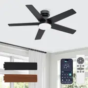 Ceiling Fan with Lights and Remote, 42 inch Low Profile Ceiling Fan with Ligh...