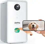 faroro Dog Camera, 1080P Full HD 2.4G WiFi for Pets with Food Launch, Two-Way Audio, Night Vision, Motion Detection and Barking Alerts
