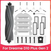 Replacement Accessories for Dreame D10 Plus Gen 2 Robot Vacuum Main Side Brush Hepa Filter Mop Cloth As Shown