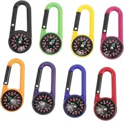 Yardwe Small Pocket Compass Carabiner Hook Keychain Compass for Mountaineering