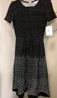 Lularoe Women Amelia Pleated Dress Black White Ombre Dots Pockets 2XL 22/24 20