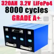 3.2V 320Ah Lifepo4 Battery Grade A li-ion Iron Phosphate, for 12V Golf Cart 2025