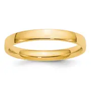 Solid 10K Yellow Gold 3mm Light Weight Comfort Fit Men's/Women's Wedding Band Ring Size 7