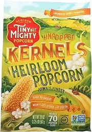 Tiny But Mighty Heirloom Popcorn, Healthy and Delicious, Unpopped Kernels, 1.25lb Bag, Pack of 8