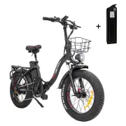 [EU DIRECT] DRVETION CT20 Electric Bike 48V 15AH*2 Dual SamsungBatteries 750W Motor 20*4.0inch Fat Tires Folding Electri