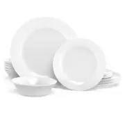 Dinnerware Set, 18-PCS Kitchen Opal Dishes Set Service for 6, Lightweight