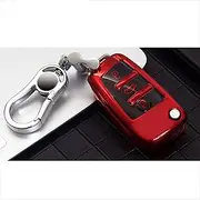 FLJKCT Soft TPU Car Remote Key Case Cover Protective Shell,for Audi C6 R8 A1 A3 Q3 A4 A5 Q5 A6 S6 A7 B6 B7 B8 8P 8V 8L TT RS Sline