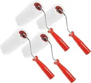 SHINEOFI 4pcs Small Paint Rollers High Density Paint Roller Covers for Smooth Application Walls Cabinets and Doors House Painting Supplies