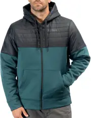 Klim Tamarack, zip hoodie , color: Petrol/Black , size: XXL