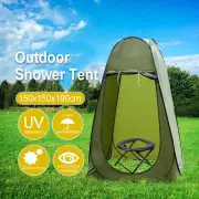 Portable Pop Up Outdoor Camping Shower Tent Toilet CarryBag＋Folding Toilet Seat