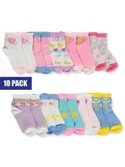 Piper & Jax Baby Girls' 10-Pack Socks