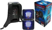 MR DJ GOPACK Dual 6.5" 1200W Portable Speaker Bluetooth USB/Micro SD Rechargeabl