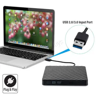 Usb 3.0 便攜式外置 DVD/CD RW 驅動器刻錄機刻錄機 DVD RW 光驅 CD/DVD ROM 播放器